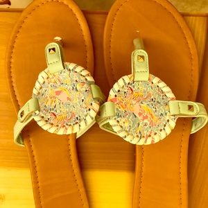 Lilly Pulitzer-inspired flamingo sandals